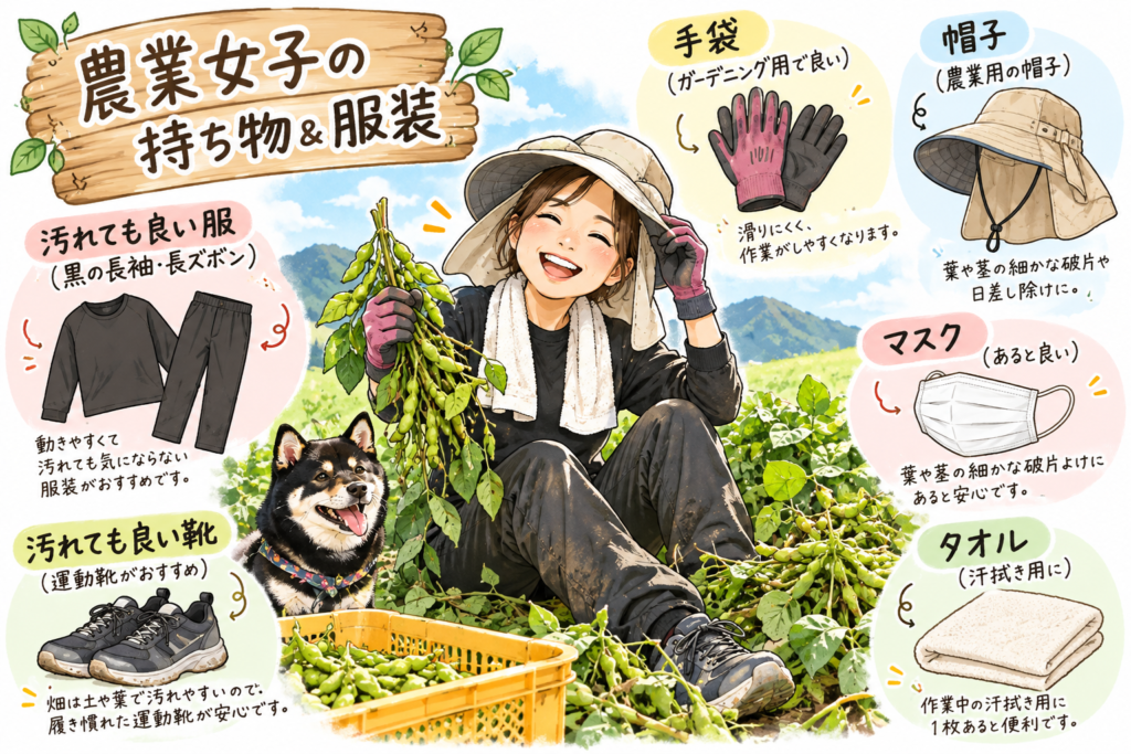 農業女子の装備